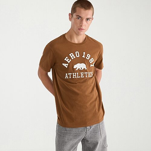 Aéropostale Mens Crew Neck Short Sleeve Regular Fit Graphic T-shirt In Red