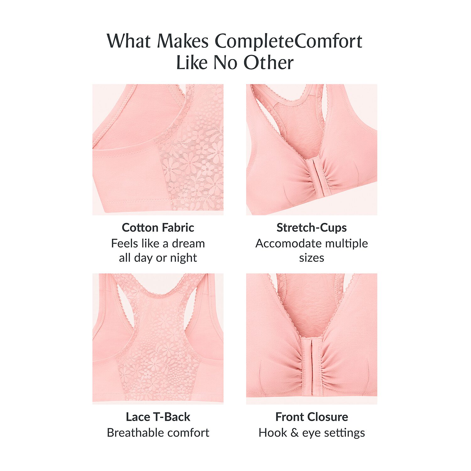 Glamorise® Soft Cotton T-Back Comfort Bra -1908
