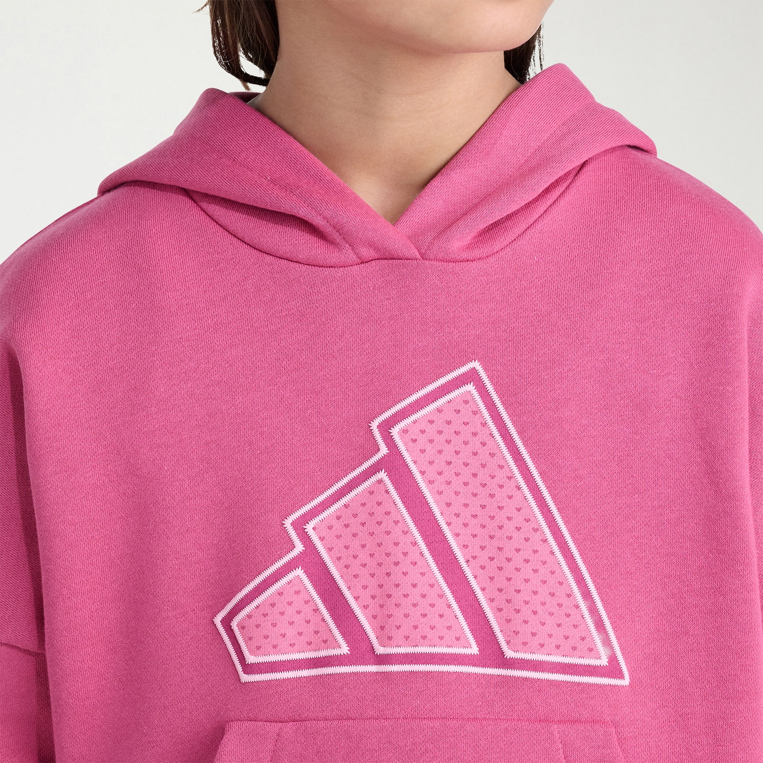 adidas Big Kid Girls Long Sleeve Fleece Active Hoodie