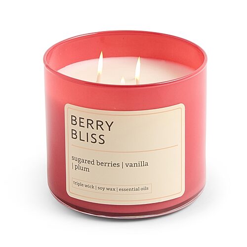 Distant Lands 14oz Berry Bliss 3-wick Scented Jar Candle