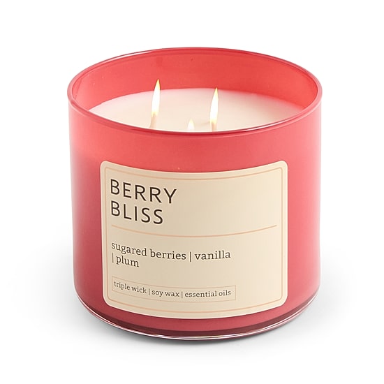 Distant Lands 14oz Berry Bliss 3-Wick Scented Jar Candle