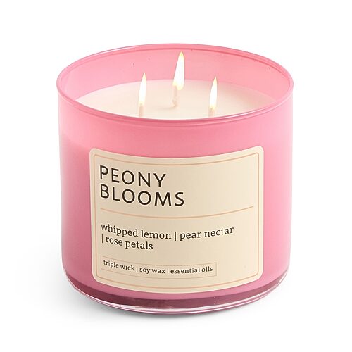 Distant Lands 14oz Peony Blooms 3-wick Scented Jar Candle