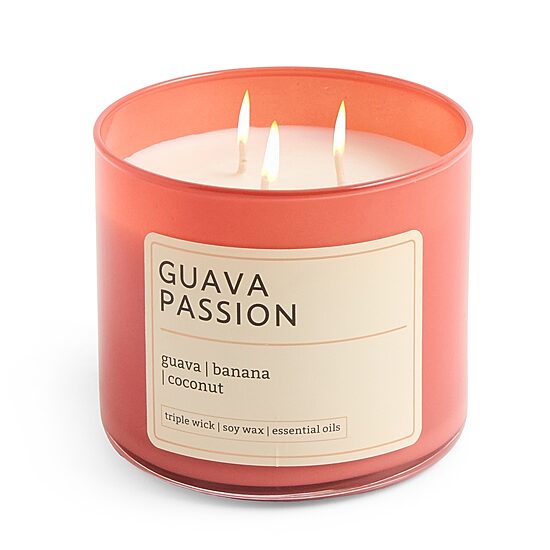Distant Lands 14oz Guava Passion 3-Wick Scented Jar Candle