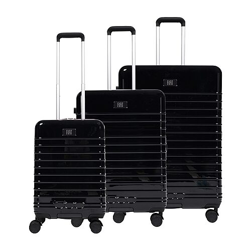 Ful Fiat 500 3-pc. Hardside Expandable Lightweight Luggage Set In Black