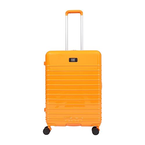 Ful Fiat 500 26 Inch Hardside Expandable Lightweight Checked Spinner Luggage In Orange