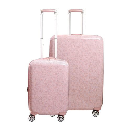 Ful Kids' Hello Kitty Pose All Over Print 2-pc. Hello Kitty Hardside Expandable Lightweight Luggage Set In Pink