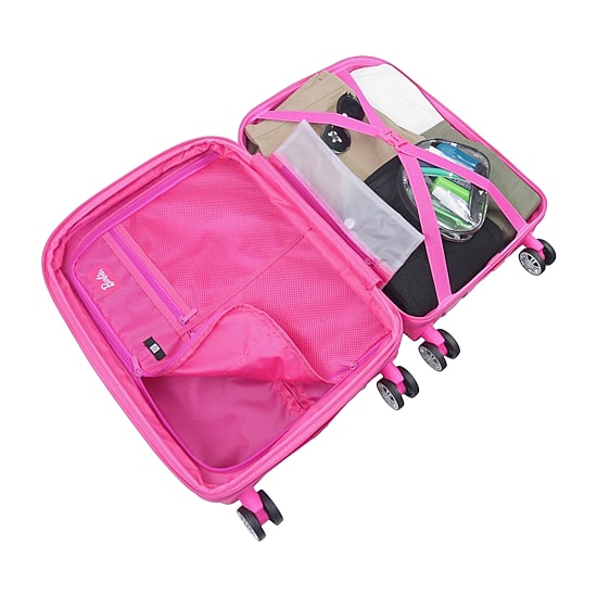 Ful Mattel Barbie Barbie 22 Inch Hardside Expandable Lightweight Carry-On Spinner Luggage