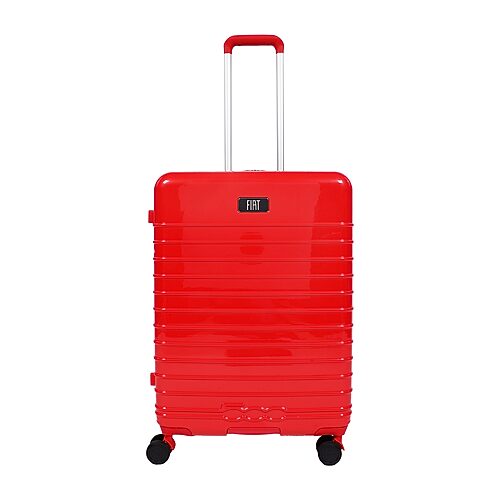 Ful Fiat 500 26 Inch Hardside Expandable Lightweight Checked Spinner Luggage In Red