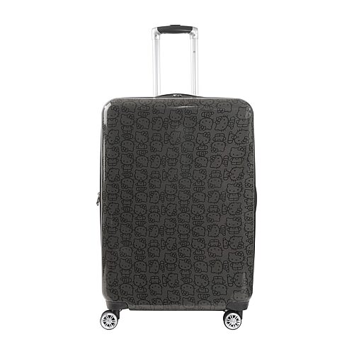 Ful Kids' Hello Kitty Pose All Over Print Hello Kitty 29 Inch Hardside Expandable Lightweight Checked Spinner  In Black