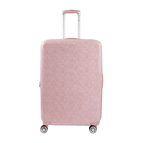 Ful Kids' Hello Kitty Pose All Over Print Hello Kitty 29 Inch Hardside Expandable Lightweight Checked Spinner  In Pink
