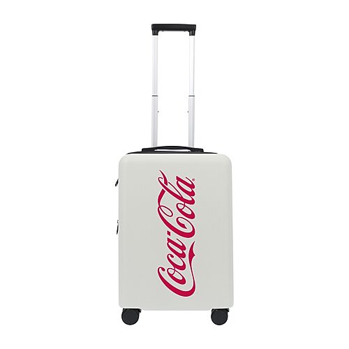 Ful Coca Cola 22 Inch Hardside Expandable Lightweight Carry-on Spinner Luggage In White