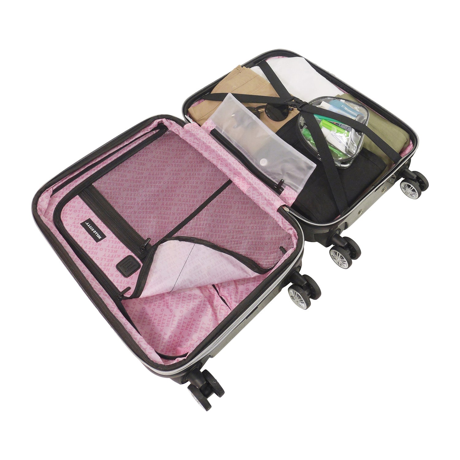 Ful Hello Kitty Pose All Over Print 21 Inch Hardside Expandable Lightweight Carry-On Spinner Luggage
