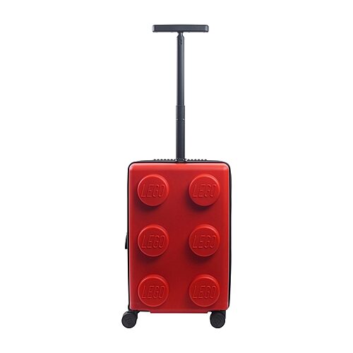 Lego Kids'  Signature Brick 2x3 Trolley  21 Inch Hardside Lightweight Carry-on Spinner Luggage In Red