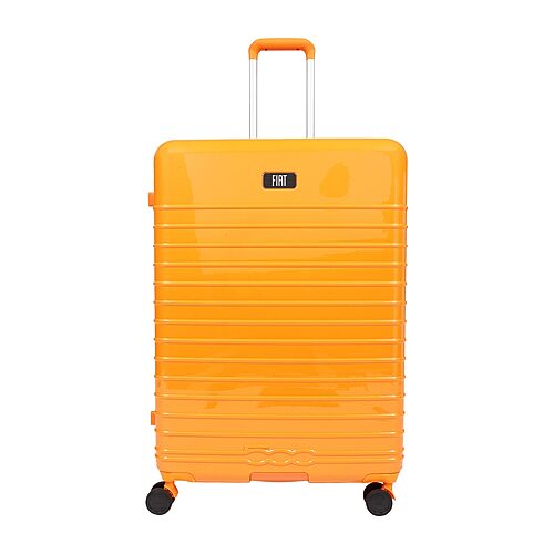 Ful Fiat 500 31 Inch Hardside Expandable Lightweight Checked Spinner Luggage In Orange