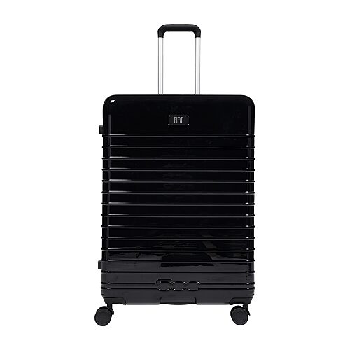 Ful Fiat 500 31 Inch Hardside Expandable Lightweight Checked Spinner Luggage In Black