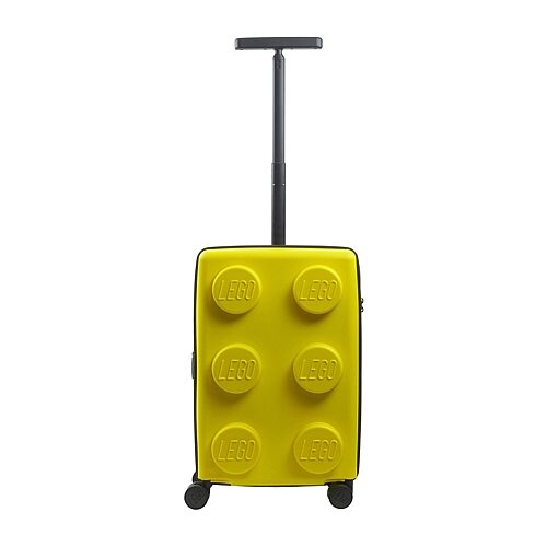 Lego Kids'  Signature Brick 2x3 Trolley  21 Inch Hardside Lightweight Carry-on Spinner Luggage In Yellow