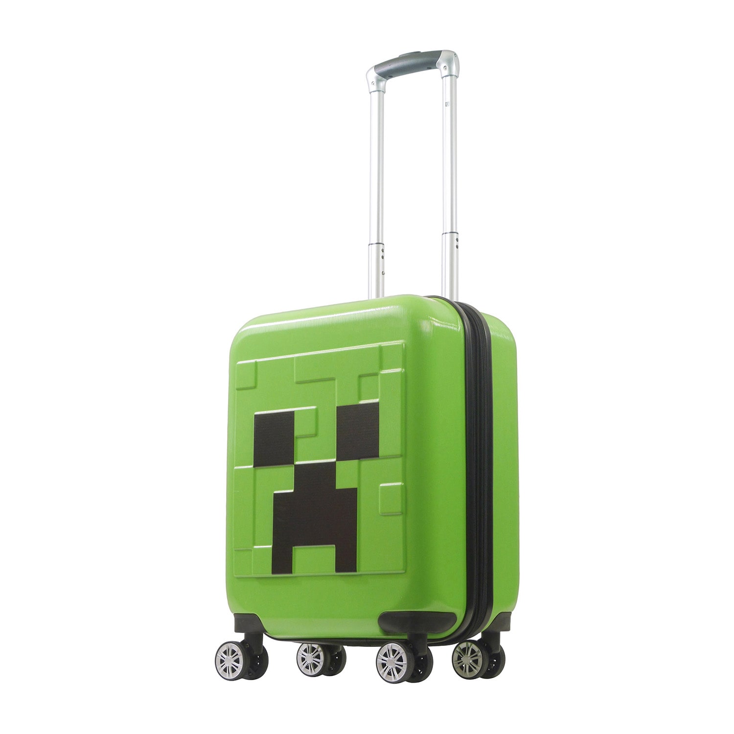 Ful Minecraft Creeper Big Face Minecraft 21 Inch Hardside Expandable Lightweight Carry-On Spinner Luggage