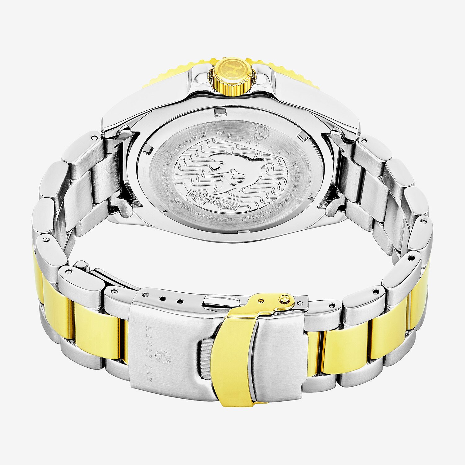 Stuhrling Mens Two Tone Stainless Steel Bracelet Watch Hj2001.2