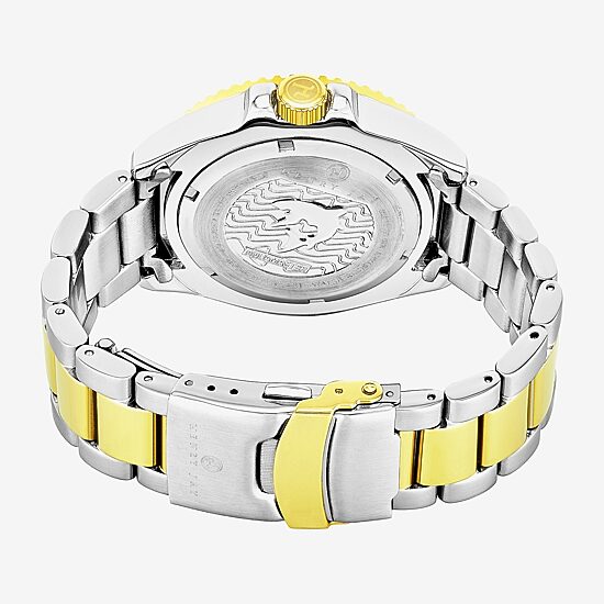 Stuhrling Mens Two Tone Stainless Steel Bracelet Watch Hj2001.2