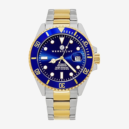 Stuhrling Mens Automatic Two Tone Stainless Steel Bracelet Watch Hj2002.1