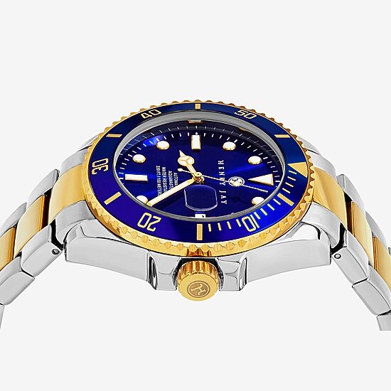 Stuhrling Mens Automatic Two Tone Stainless Steel Bracelet Watch Hj2002.1