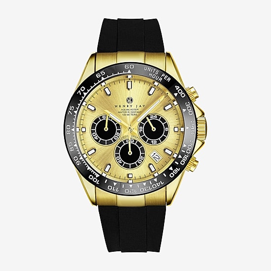 Stuhrling Mens Black Strap Watch Hj2016.1