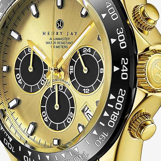 Stuhrling Mens Black Strap Watch Hj2016.1