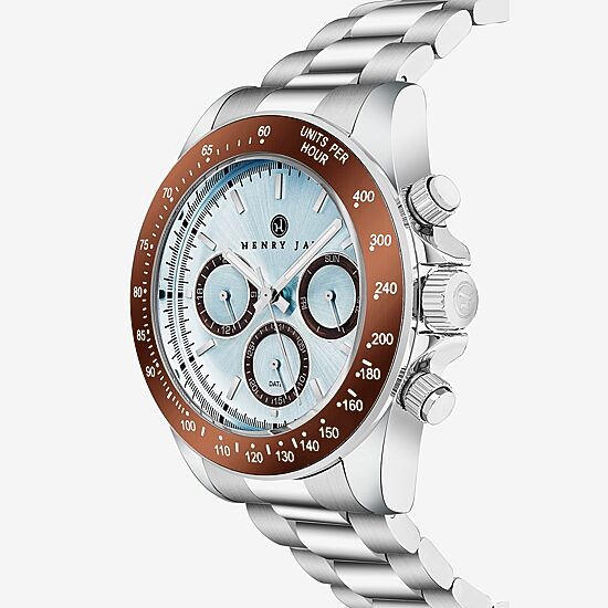 Stuhrling Mens Silver Tone Stainless Steel Bracelet Watch Hj2009.1