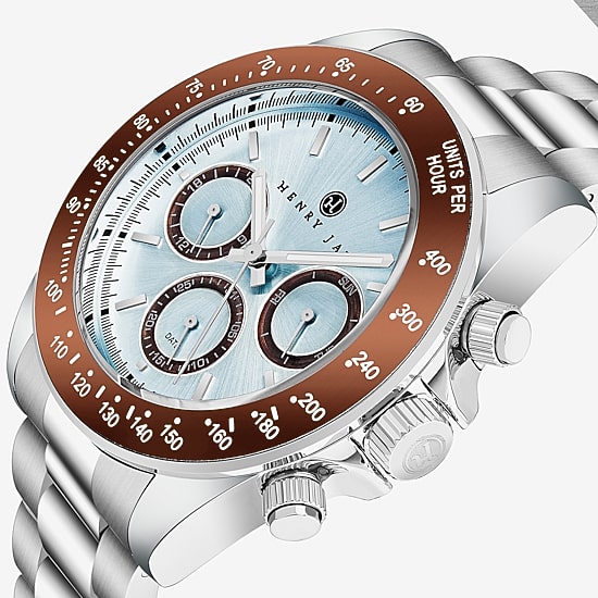 Stuhrling Mens Silver Tone Stainless Steel Bracelet Watch Hj2009.1