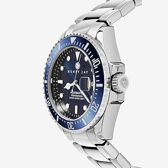 Stuhrling Mens Silver Tone Stainless Steel Bracelet Watch Hj2005.1