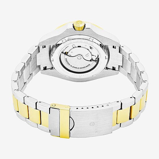 Stuhrling Mens Automatic Two Tone Stainless Steel Bracelet Watch Hj2010.1