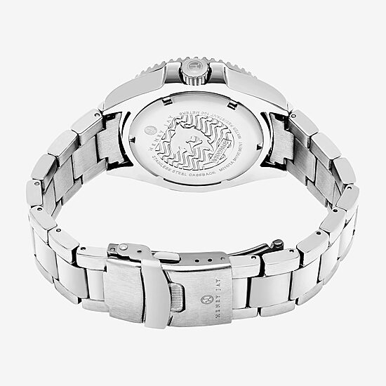 Stuhrling Mens Silver Tone Stainless Steel Bracelet Watch Hj2005.1