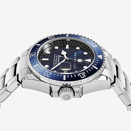 Stuhrling Mens Silver Tone Stainless Steel Bracelet Watch Hj2005.1