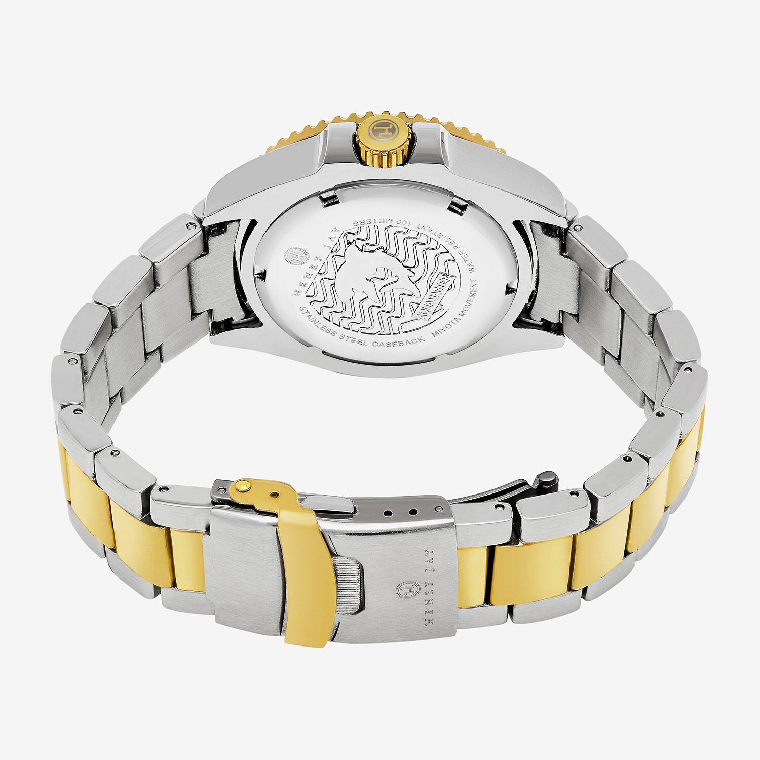 Stuhrling Mens Two Tone Stainless Steel Bracelet Watch Hj2001.1