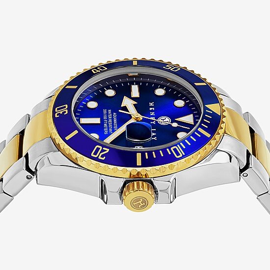 Stuhrling Mens Two Tone Stainless Steel Bracelet Watch Hj2001.1