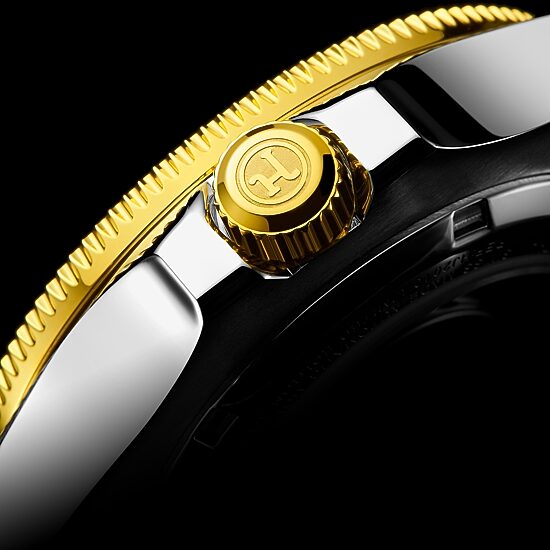Stuhrling Mens Automatic Two Tone Stainless Steel Bracelet Watch Hj2010.1