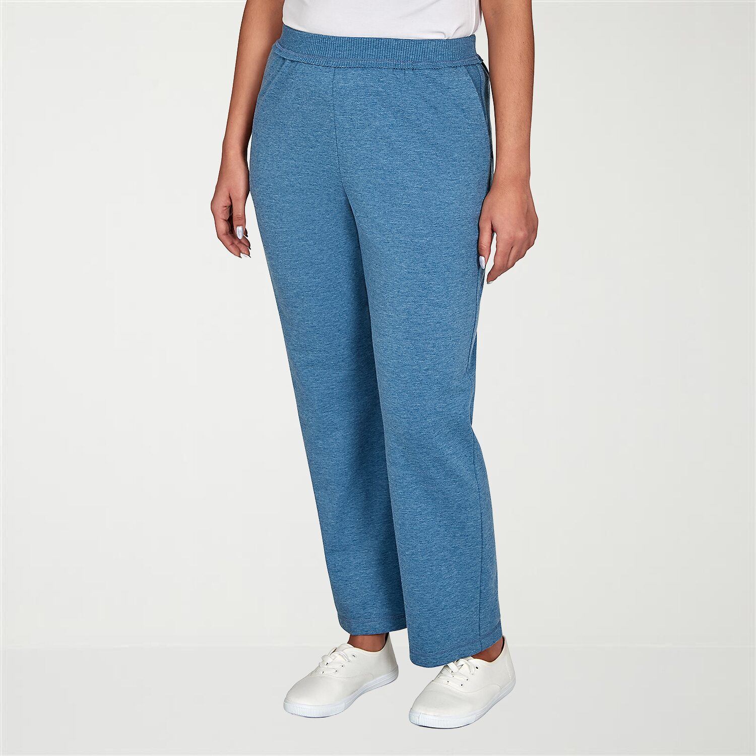 Alfred Dunner Easy Does It Womens Straight Pull-On Pant