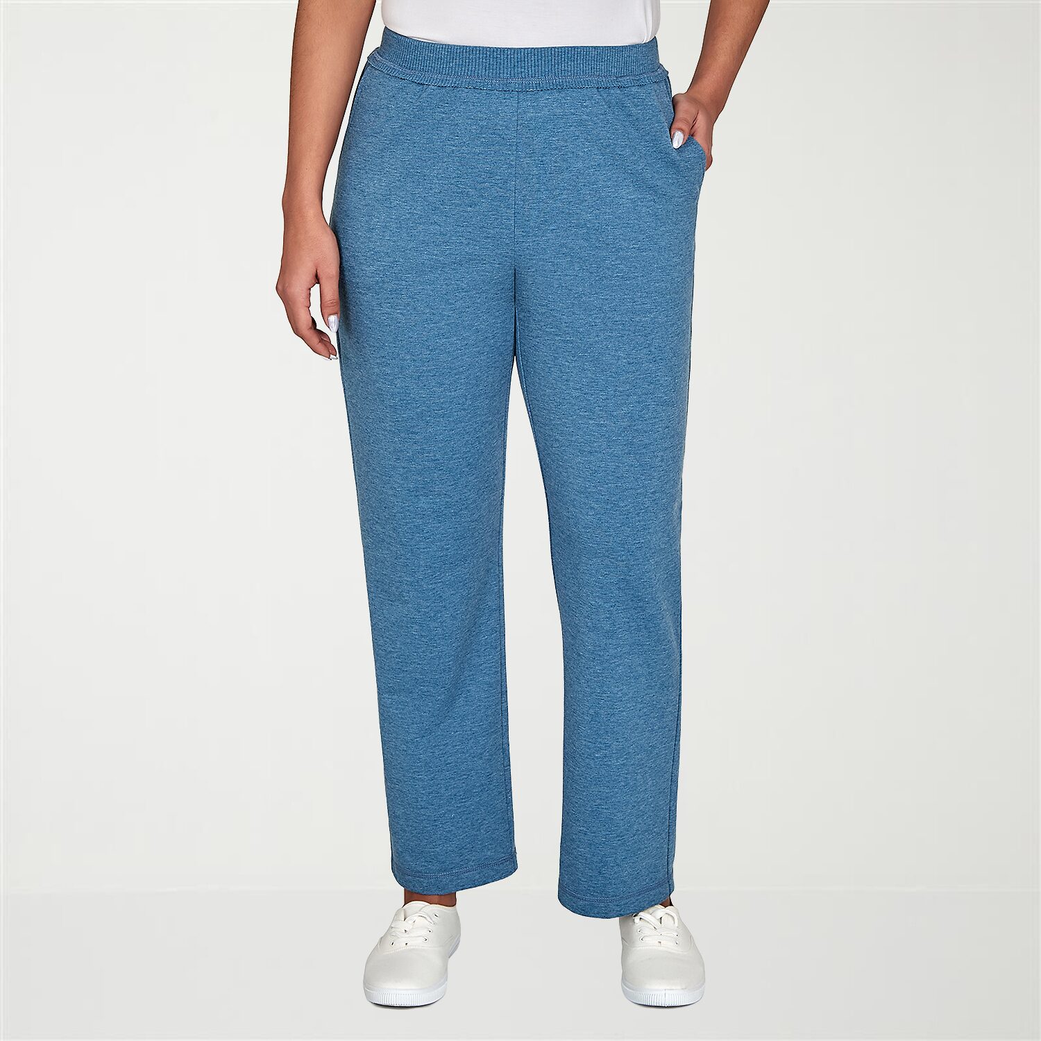 Alfred Dunner Easy Does It Womens Straight Pull-On Pant