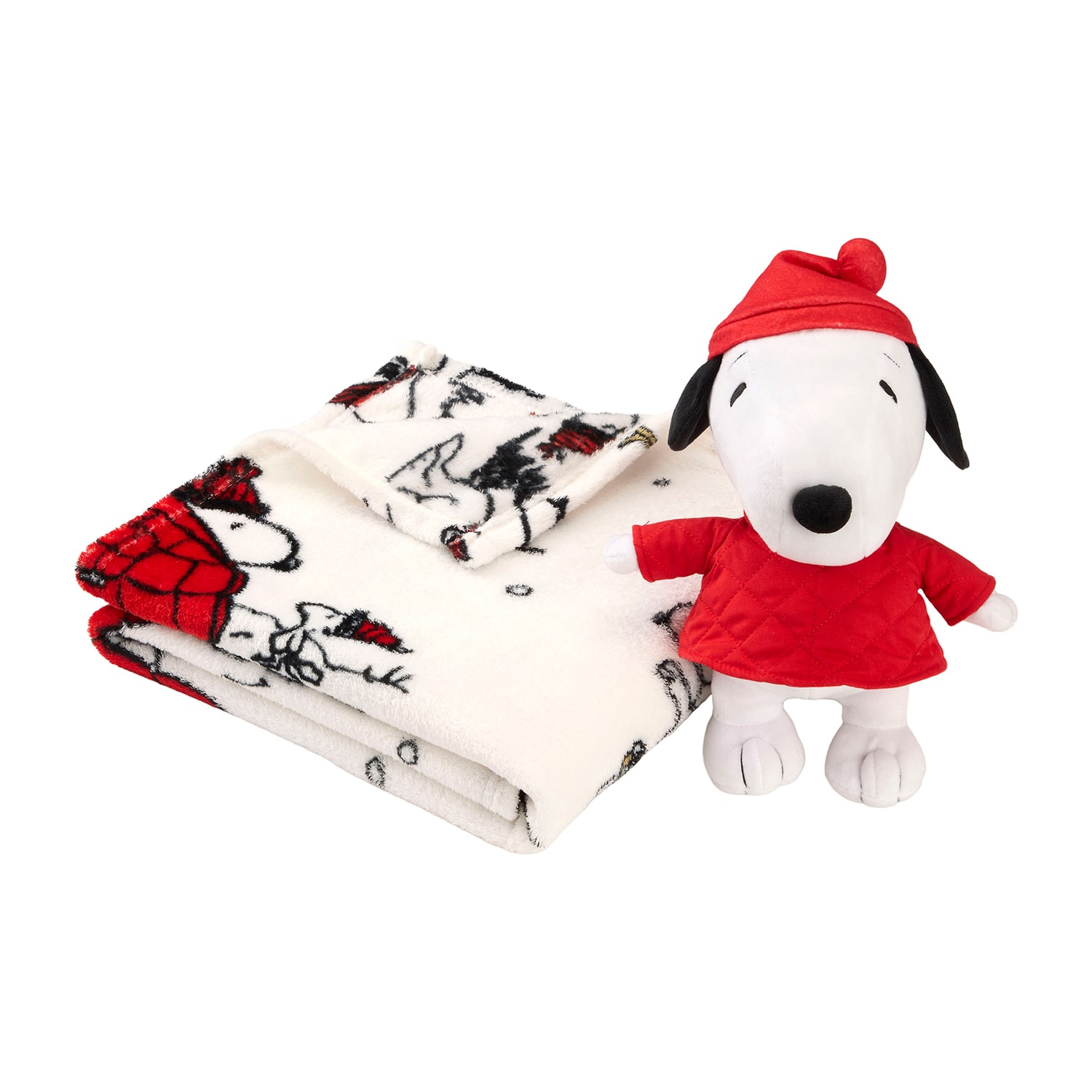 Red Puffer Peanuts Washable Lightweight Throw