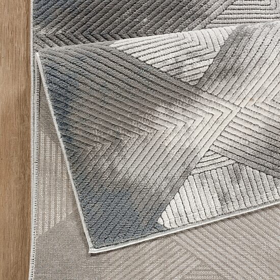 DANTE HOME DECOR Radiant Geometric 3d Look Kitchen Runner
