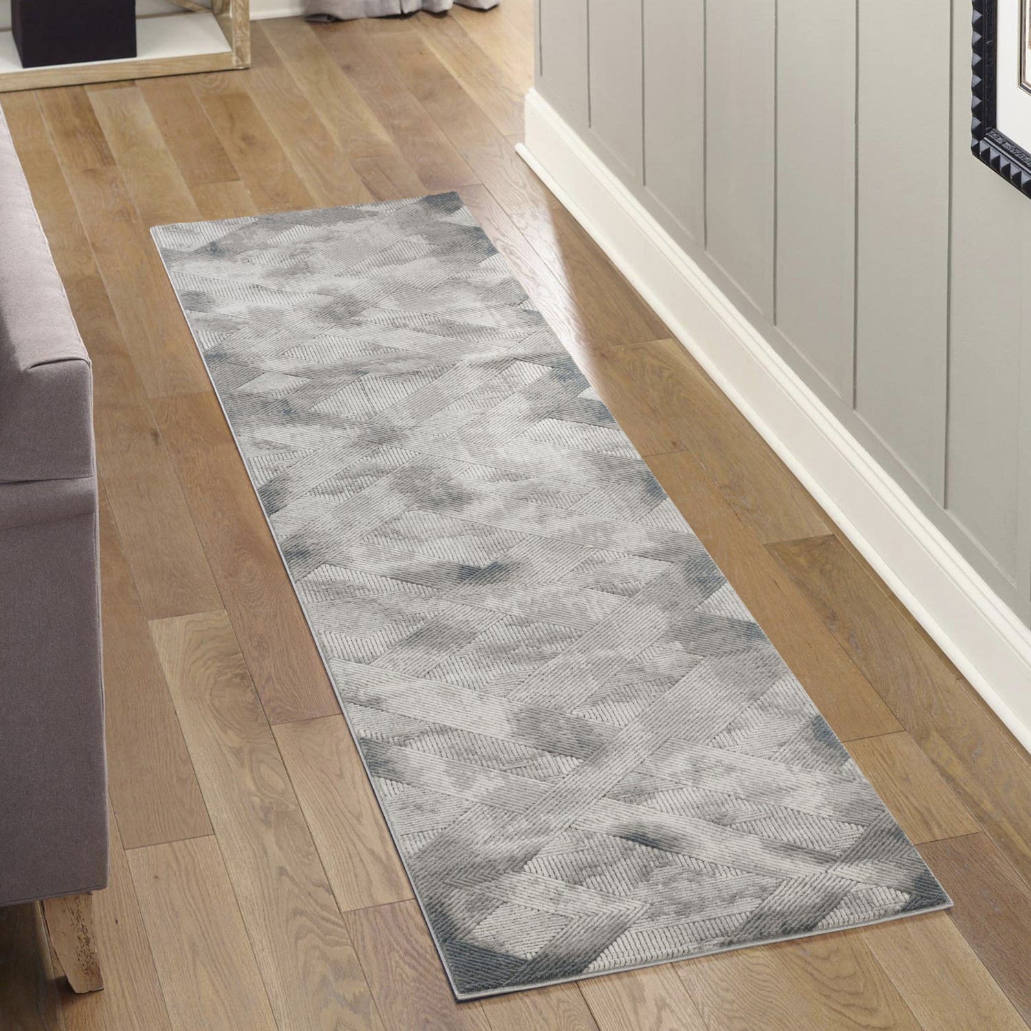 DANTE HOME DECOR Radiant Geometric 3d Look Kitchen Runner