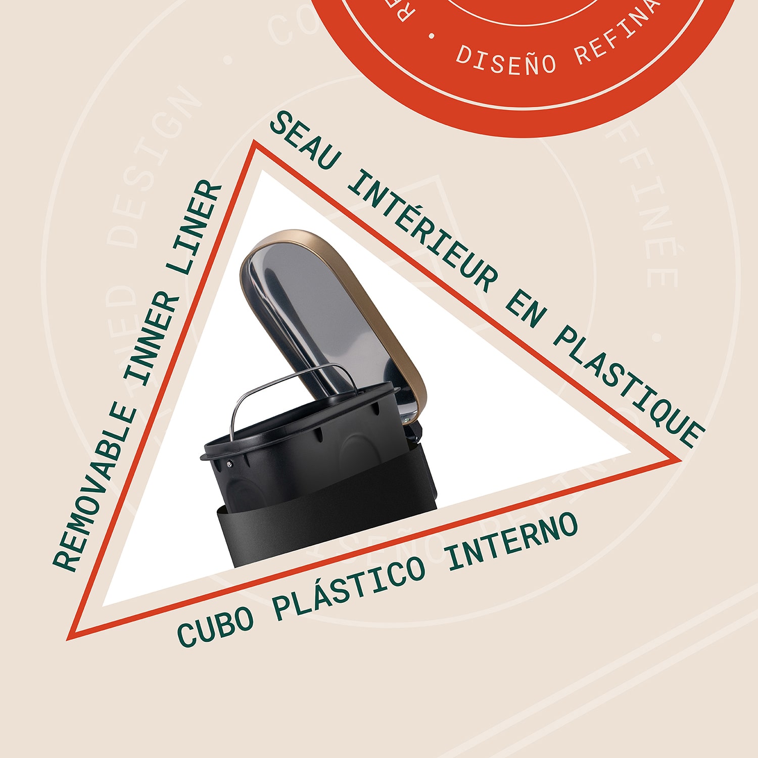 Enchante Linea Trash Can