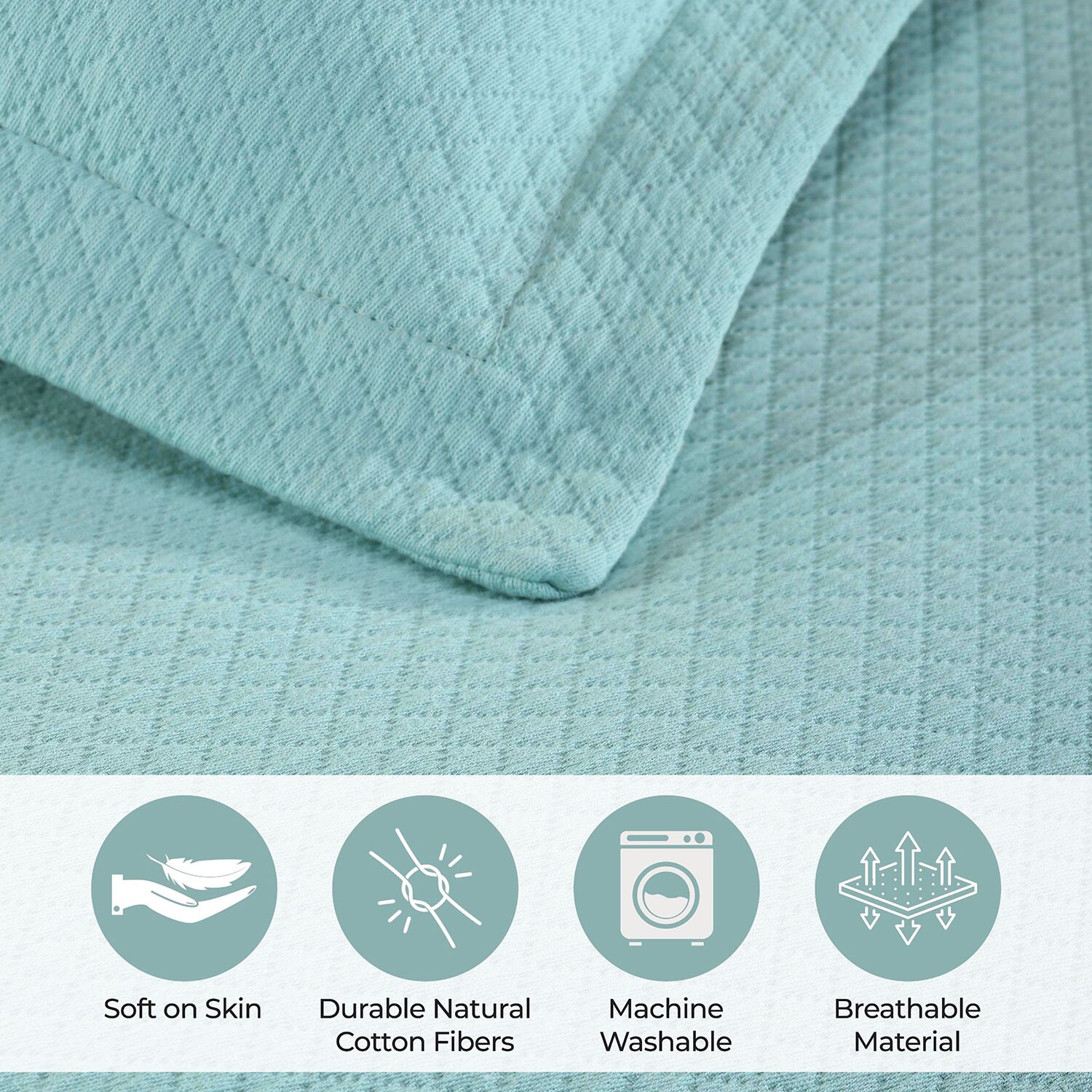SUPERIOR® Solitaire Diamond Matelasse Geometric Jacquard Bedspread