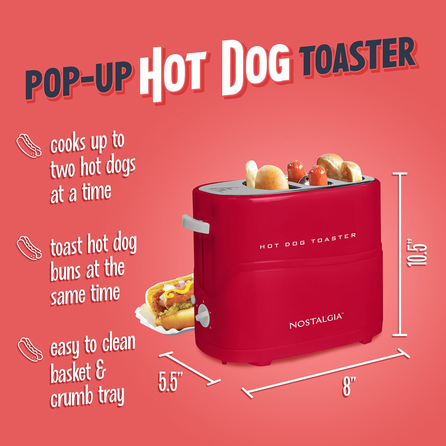 Nostalgia Hot Dog Toaster