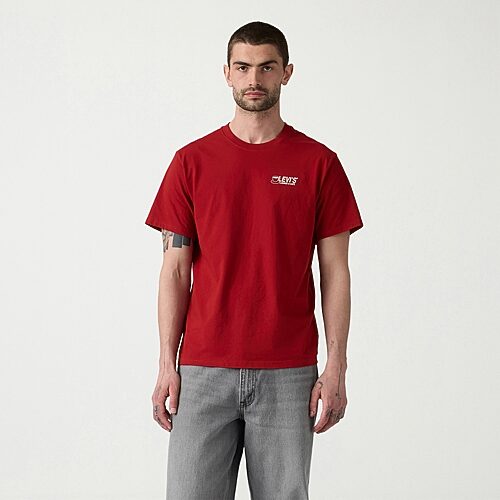 Levi 's Mens Crew Neck Short Sleeve Regular Fit Graphic T-shirt In Red