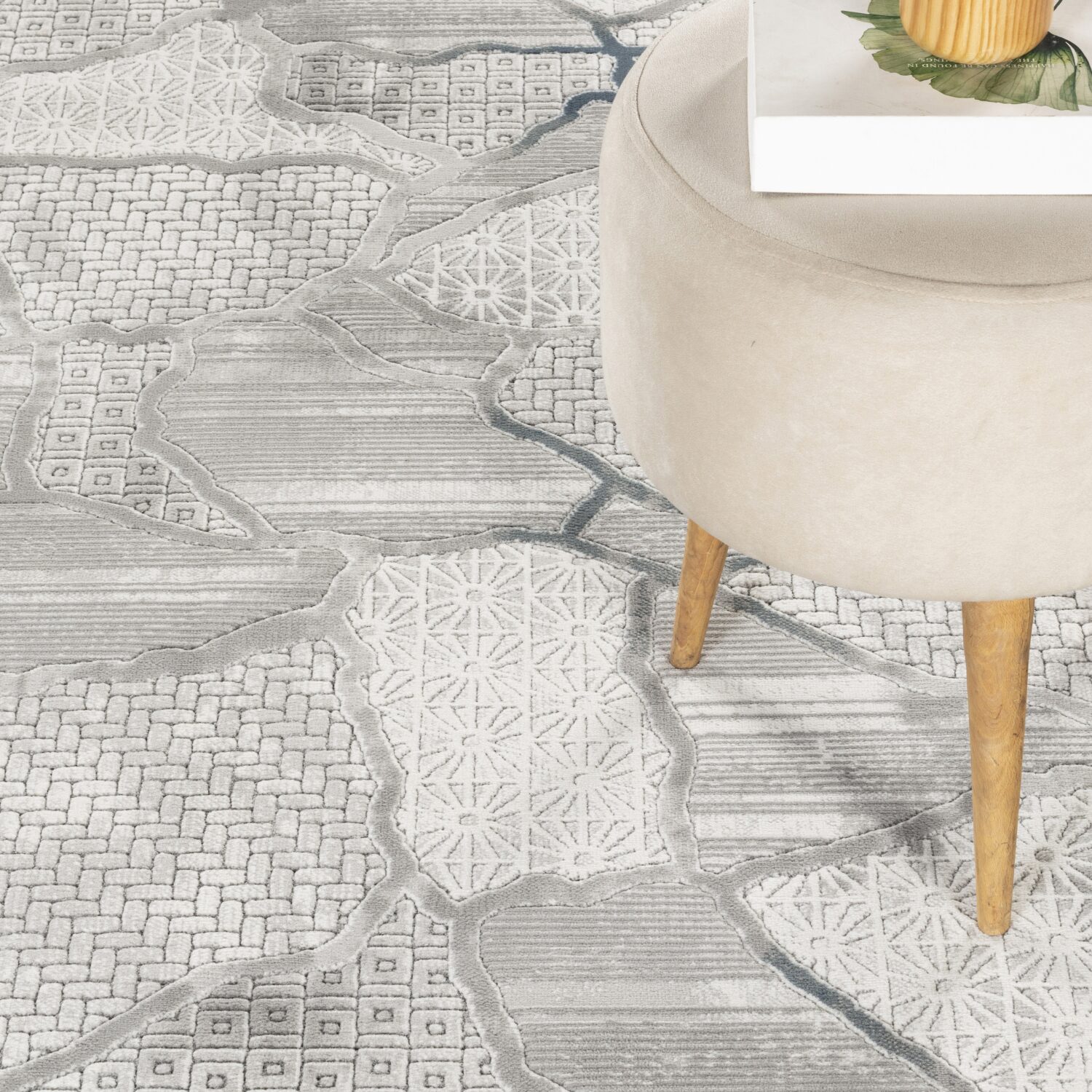 DANTE HOME DECOR PATCHWORK RADIANT STAIN RESISTANT INDOOR RECTANGULAR AREA RUGS