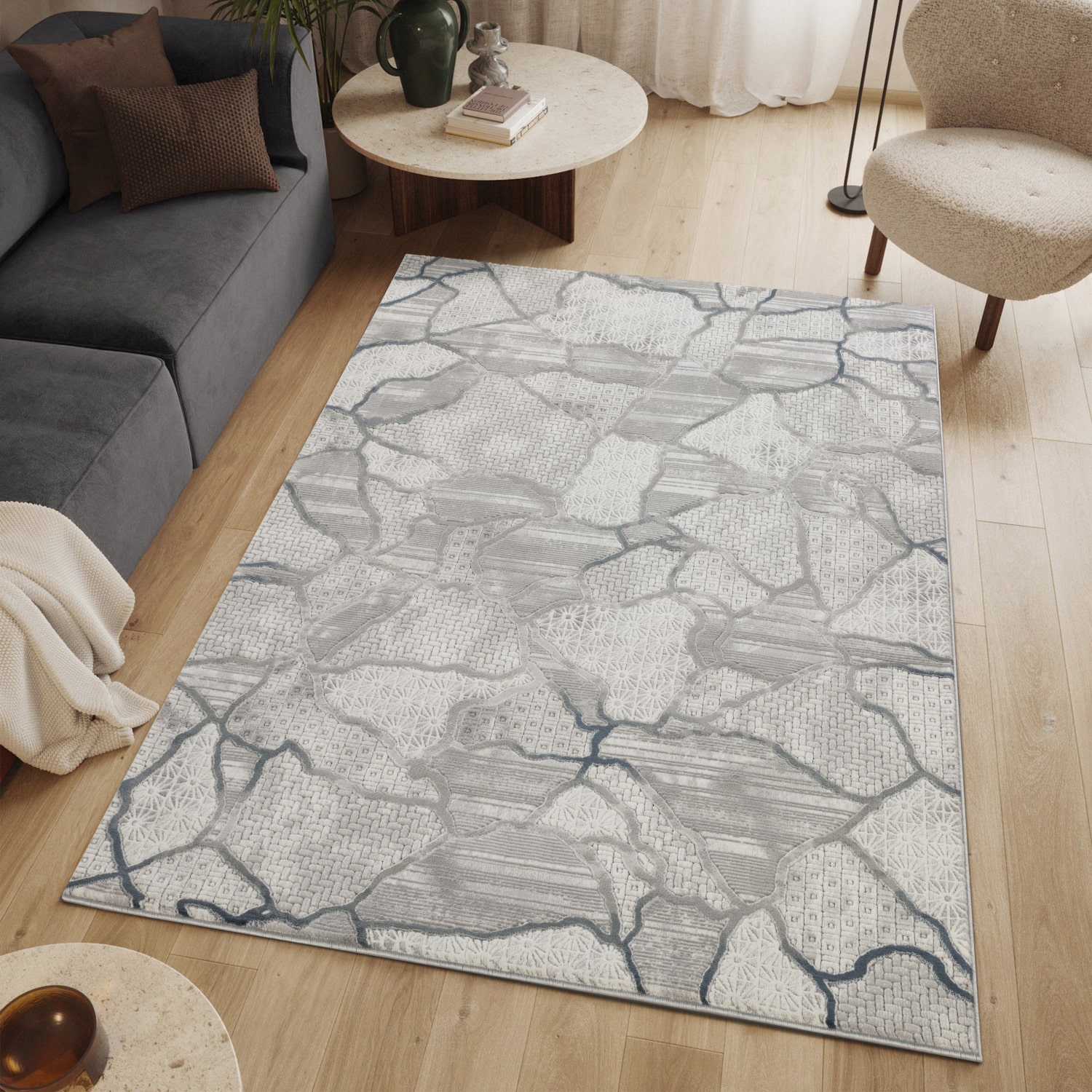 DANTE HOME DECOR PATCHWORK RADIANT STAIN RESISTANT INDOOR RECTANGULAR AREA RUGS