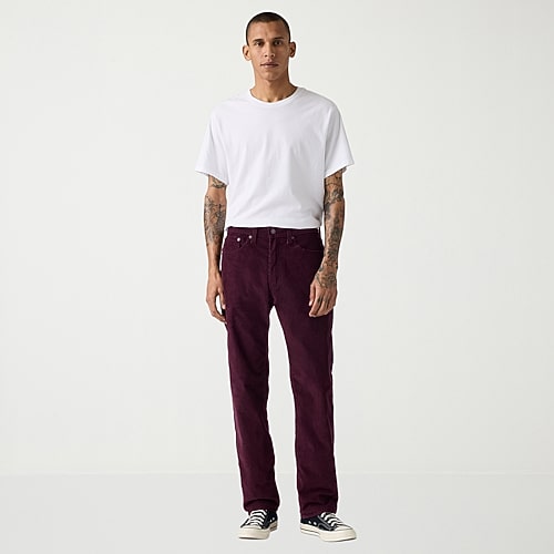 Levi 's Mens 505 Regular Fit Corduroy Pant In Red
