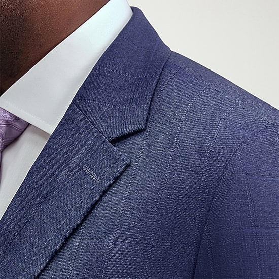 Haggar JMH Premium Stretch Mens Big and Tall Modern Fit Windowpane Suit Jacket