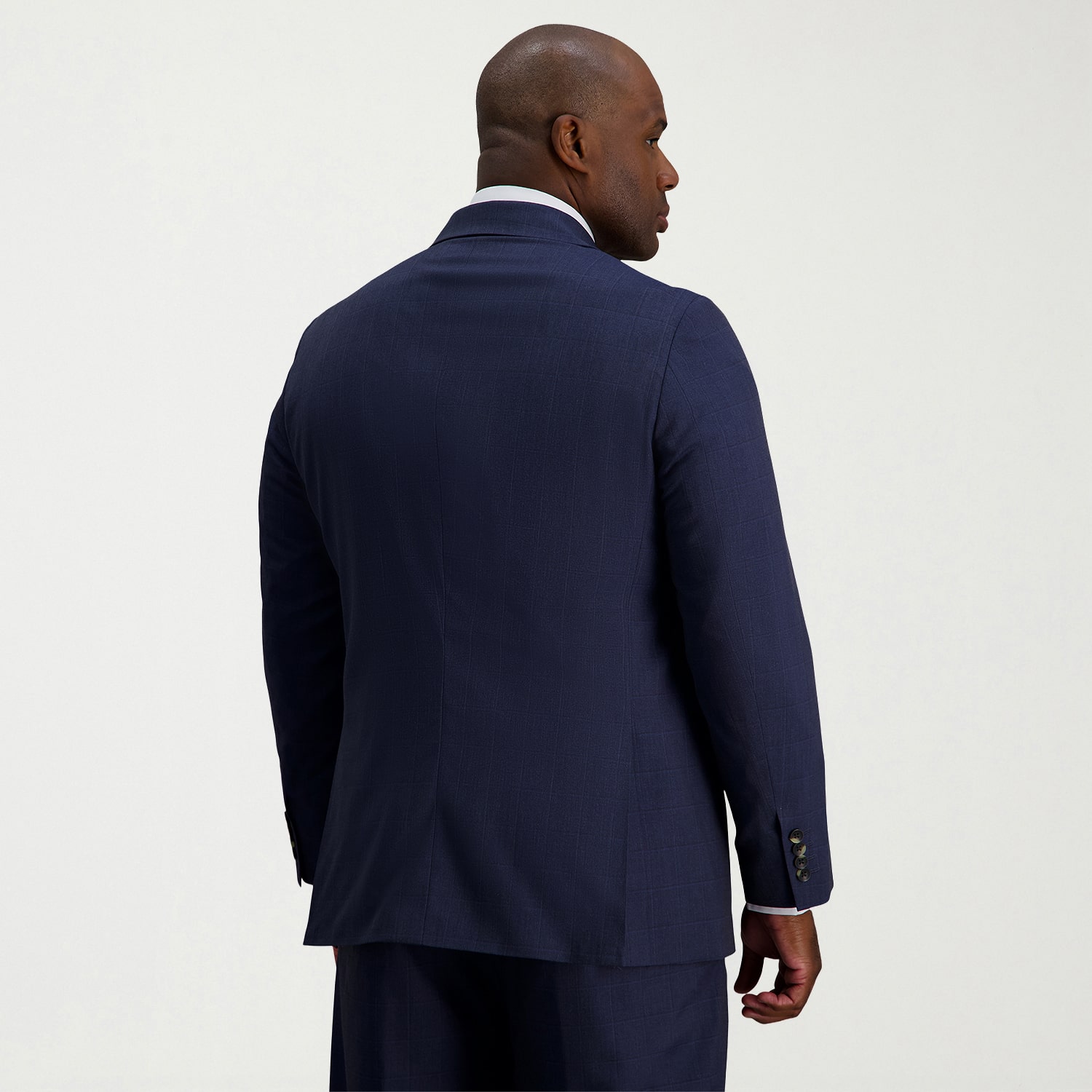 Haggar JMH Premium Stretch Mens Big and Tall Modern Fit Windowpane Suit Jacket